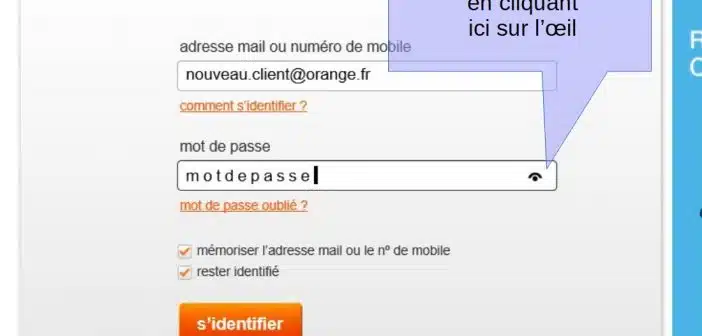 mot de passe Orange