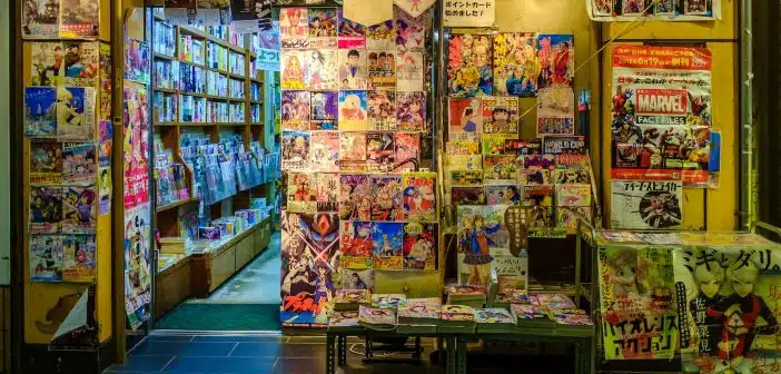 newspapers and comic stand